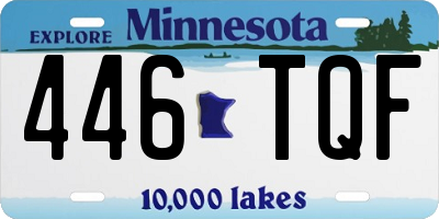 MN license plate 446TQF