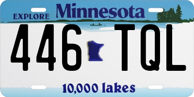 MN license plate 446TQL
