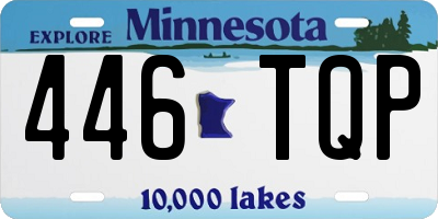 MN license plate 446TQP