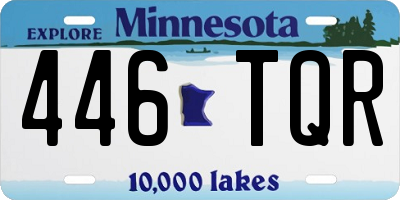 MN license plate 446TQR