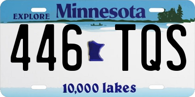 MN license plate 446TQS