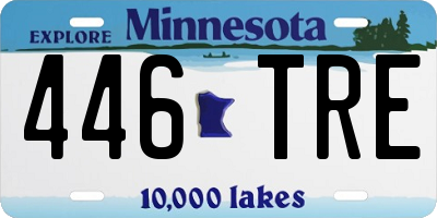 MN license plate 446TRE