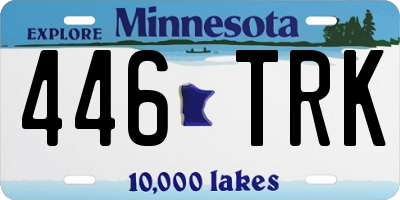 MN license plate 446TRK
