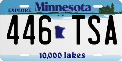 MN license plate 446TSA