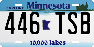 MN license plate 446TSB