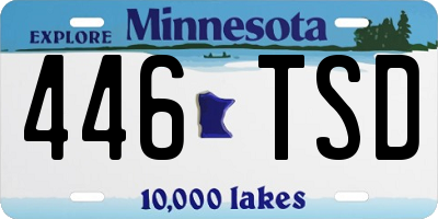 MN license plate 446TSD