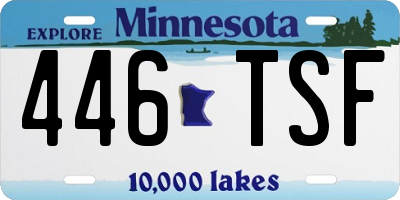 MN license plate 446TSF