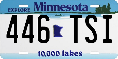 MN license plate 446TSI