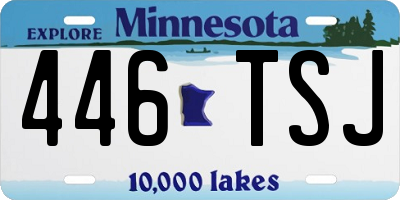 MN license plate 446TSJ