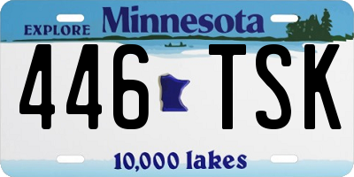 MN license plate 446TSK