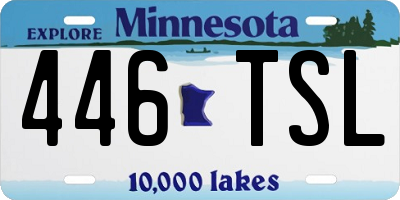 MN license plate 446TSL