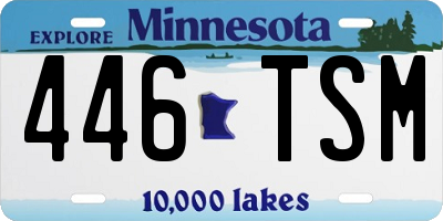 MN license plate 446TSM
