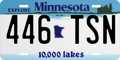 MN license plate 446TSN