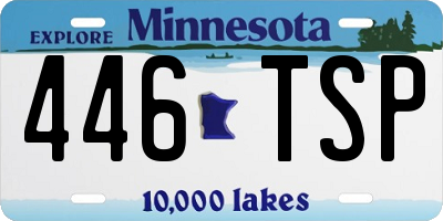 MN license plate 446TSP