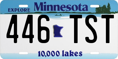 MN license plate 446TST