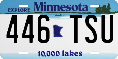 MN license plate 446TSU