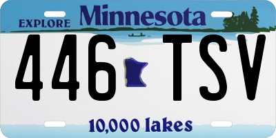 MN license plate 446TSV