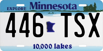 MN license plate 446TSX