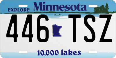 MN license plate 446TSZ