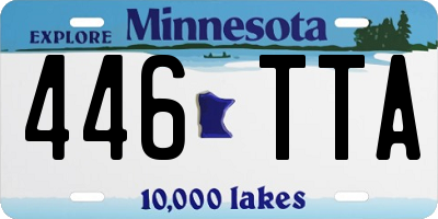 MN license plate 446TTA