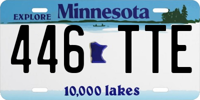MN license plate 446TTE