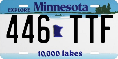 MN license plate 446TTF
