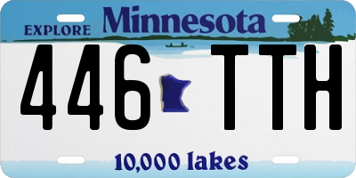 MN license plate 446TTH