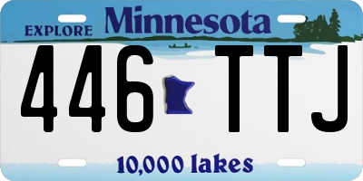 MN license plate 446TTJ