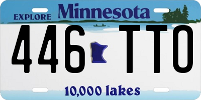 MN license plate 446TTO