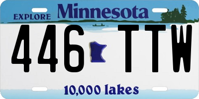 MN license plate 446TTW