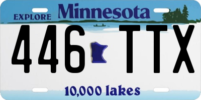 MN license plate 446TTX