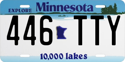 MN license plate 446TTY