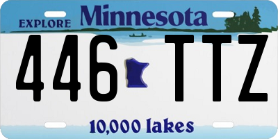 MN license plate 446TTZ