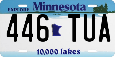 MN license plate 446TUA