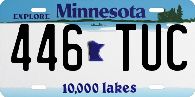 MN license plate 446TUC