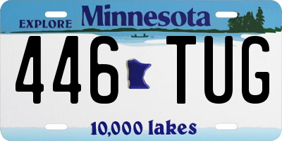 MN license plate 446TUG