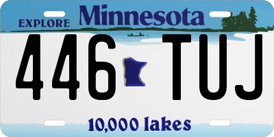 MN license plate 446TUJ