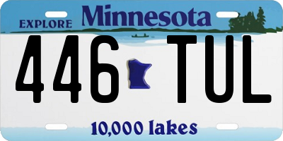 MN license plate 446TUL