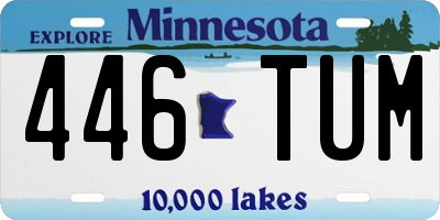 MN license plate 446TUM