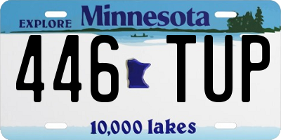 MN license plate 446TUP