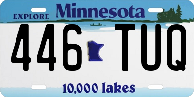MN license plate 446TUQ