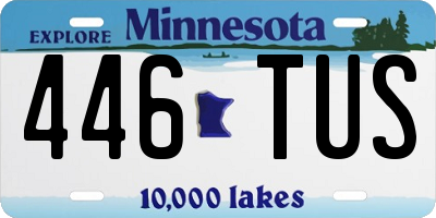 MN license plate 446TUS