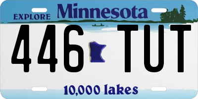 MN license plate 446TUT