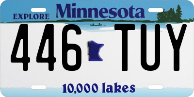 MN license plate 446TUY