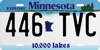 MN license plate 446TVC