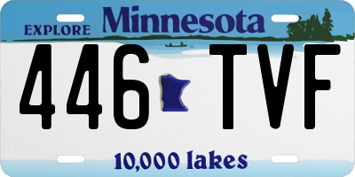 MN license plate 446TVF