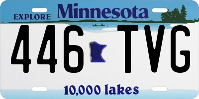 MN license plate 446TVG