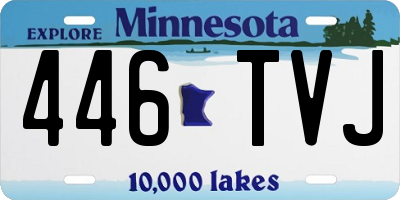 MN license plate 446TVJ