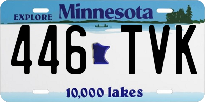 MN license plate 446TVK