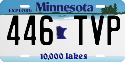 MN license plate 446TVP
